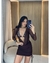 Conjunto tule marrom 