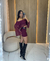 Conjunto tule vinho