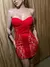 Vestido Vermelho Luxo Renda Corset