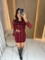 Vestido tule xadrez vermelho