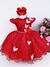 Vestido vermelho jardim das borboletas