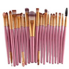 Kit 20 Pinceis Profissionais Pincel Maquiagem Preto e Neon - comprar online