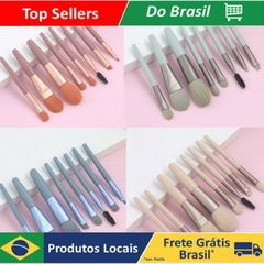 Kit 8 Peças Conjunto De Pincéis De Maquiagem Com Estojo Transparente - comprar online