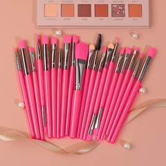 Kit 20 Pinceis Profissionais Pincel Maquiagem Preto e Neon - advanced store