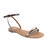 Sandália Luna - Tiras com Enfeite Dourado Ônix - comprar online