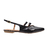 Slingback Zara - Duplo Laço no Peito do Pé Metalic Preto na internet