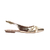 Slingback Chloe - Tiras e Fivelas com Bico Fino Dourado na internet