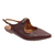 Slingback Sabrina - Recorte com Fechamento em Fivela Marrom - comprar online