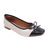 Sapatilha Antonella - Cap Toe com Bico Quadrado Off White/Preto - comprar online