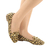 Mocassim Lauren - Bico Quadrado com Enfeite Dourado Onça