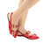 Slingback Zaya – Tiras com Ilhós e Fivelas Verniz Vermelho
