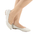 Sapatilha Jasmine - Bico Fino Básica com Recorte em V Ráfia Off White