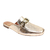Mule Sienna - Bico Quadrado com Enfeite Dourado - Dourado - comprar online