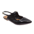 Slingback Sabrina - Recorte com Fechamento em Fivela Metalic Preto - comprar online