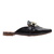 Mule Sienna - Bico Quadrado com Enfeite Dourado Metalic Preto na internet