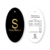 tag oval para roupa personalizado preto