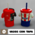 VASOS CON TAPA COLON Y UNION - comprar online