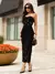 Vestido Midi Preto em Renda Brigitte - comprar online