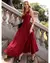 Vestido Midi Vermelho Burgundy Thalia - comprar online