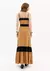 Vestido Super Midi Bicolor De Alças Com Faixa - Santha Moda