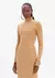 Imagem do Vestido Canelado Super Midi Justo Com Gola Alta