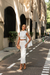 Conjunto Midi de Crepe Off-White Evelyn Off-White