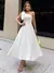 Vestido Clássico Com Decote Assimétrico Off-White Aliança Branco - comprar online
