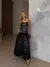 Vestido Midi Em Renda Preta Com Forro Branco Toque Preto na internet