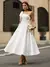 Vestido Clássico Com Decote Assimétrico Off-White Aliança Branco na internet
