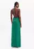 Vestido Super Midi Frente Única Com Argola Verde - Santha Moda