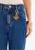 Calça Jeans Luna Mom Com Cintura Super Alta E Chaveiro - Santha Moda