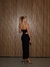 Vestido Midi de Crepe Alfaiataria Preto Tubinho Cecilia Preto - comprar online