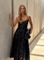 Imagem do Vestido Midi Godê Em Couro Sintético Preto Dalila Preto