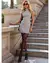 Vestido Curto Risca de Giz Cinza Daphne