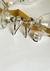 Conjunto metalizado de anel e brinco - comprar online