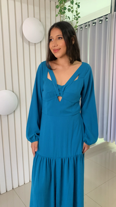 Vestido manga longa festa