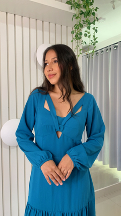 Vestido manga longa festa - comprar online