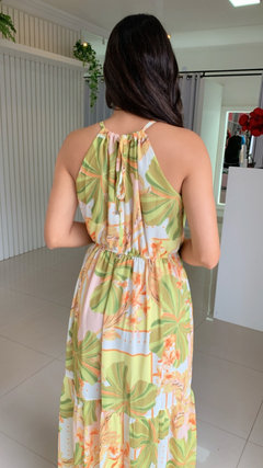 vestido longo estampado - lojaliviamodas