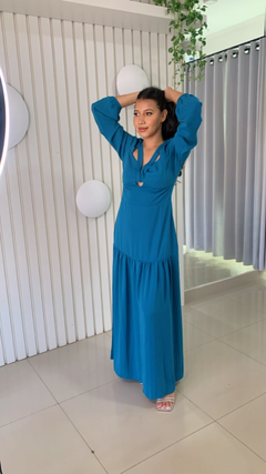 Vestido manga longa festa - loja online