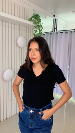 Blusa gola v - lojaliviamodas