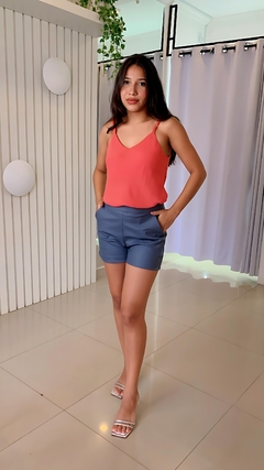 Short de couro sintético - loja online