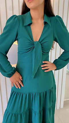 vestido loguete festa verde - comprar online
