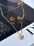 Kit colar + brinco borboleta mini dourado - comprar online