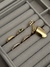 Anel duplo pontos de luz dourado - comprar online