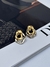 Brinco duo orgânico prata e dourado