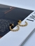 Brinco argola buquê dourado