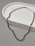Choker riviera pedra verde prata