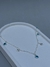 Choker olho grego com zircônias prata