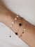 Pulseira trevo black dourado - Sereilua Semijoias