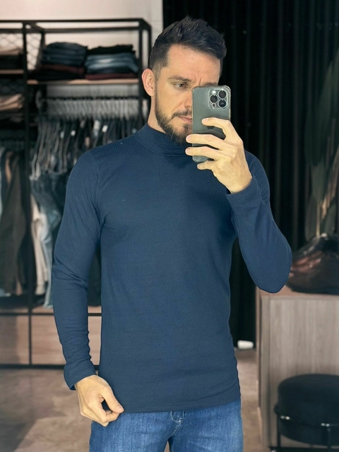 Camiseta Austin Ml Gola Role Canelada Marinho